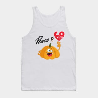 Peace & LOVE Cute Pumpkin Tank Top